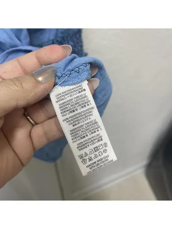 Free People Wind Willow Boho Embroidered Tie Neck Tunic Dress - Picture 5 of 6